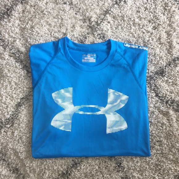 NWT Mens Blue Under Armour Heatgear Loose T-shirt - Picture 4 of 7
